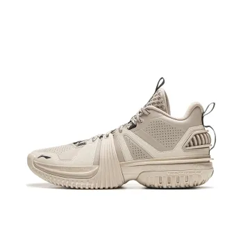 LiNing Badfive Abrasion Resistant Rebound High Top Basketball Shoes Men's Beige