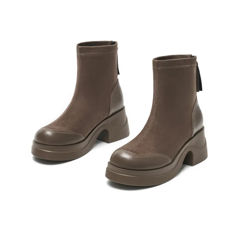 EBLAN Ankle Boots Women's Khaki-1