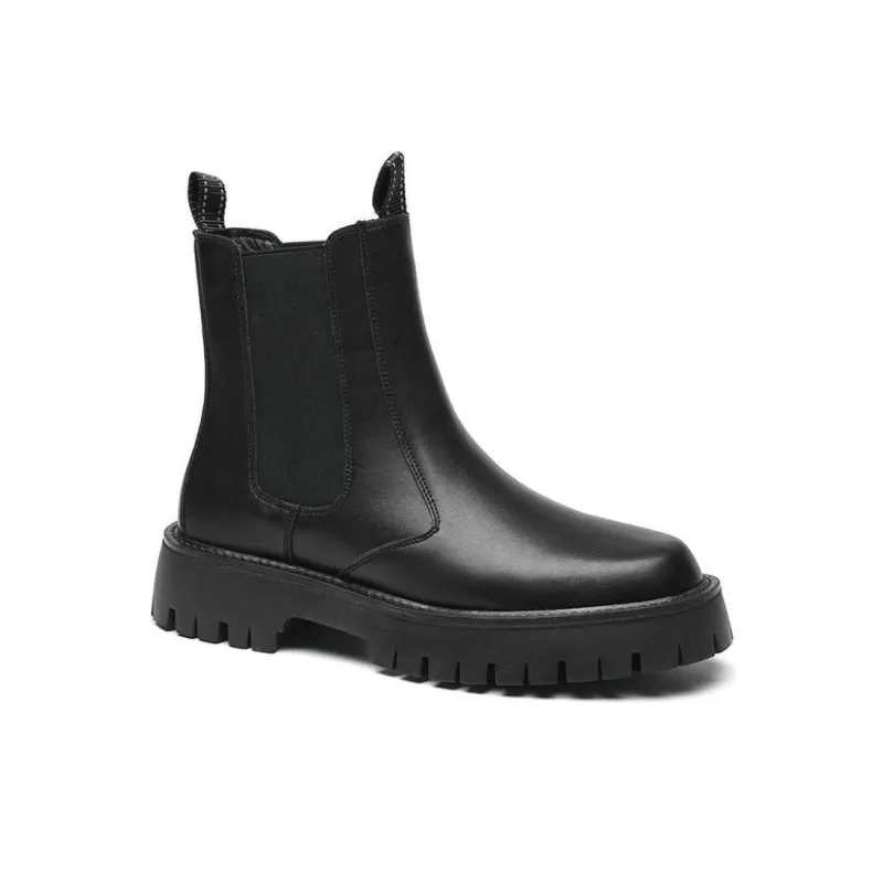 Bellum Han Short Chelsea Boots Men's Black-3