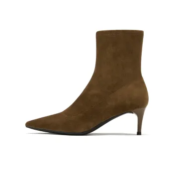 73Hours Multi Faceted Elegant Ankle Boots 6cm Women's