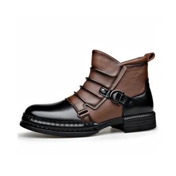 Xiwencha Ankle Boots Medium Heel Men's