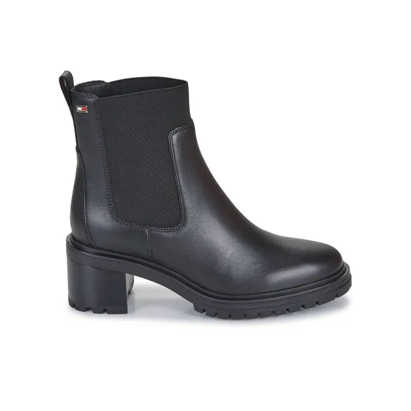 Tommy Hilfiger Short Chelsea Boots 6cm Women's Black-1