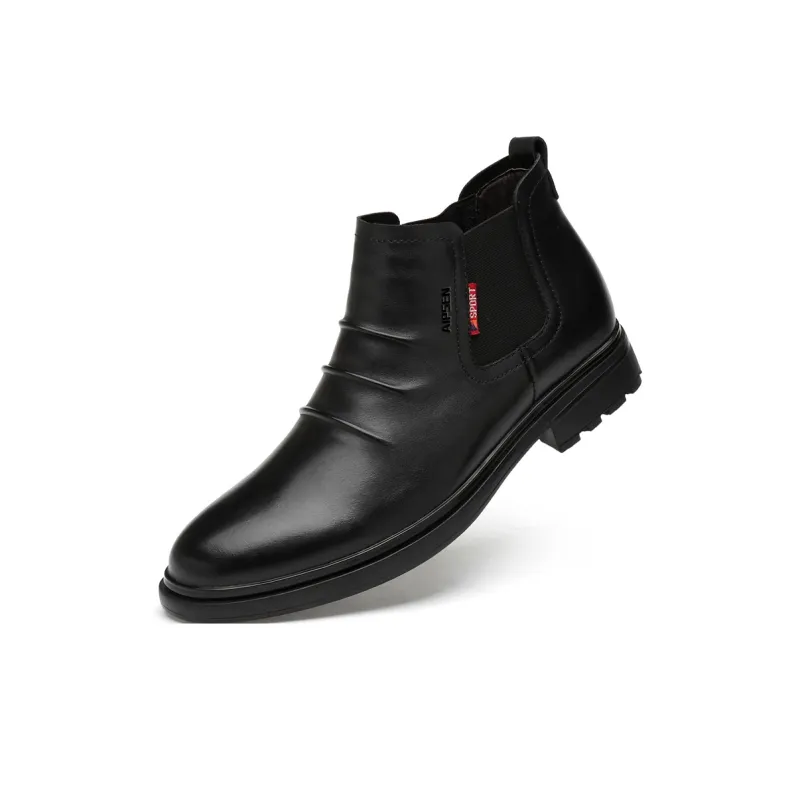AIPSEN Short Chelsea Boots Unisex Black-2