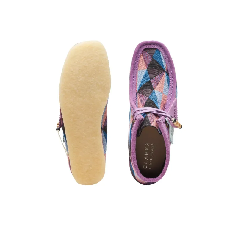 Clarks Originals Wallabee Boot Purple Combi Women's-4