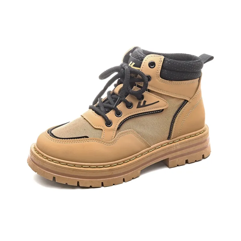 Warrior Warrior Short Martin Boot Medium Heel Men's Gray-2