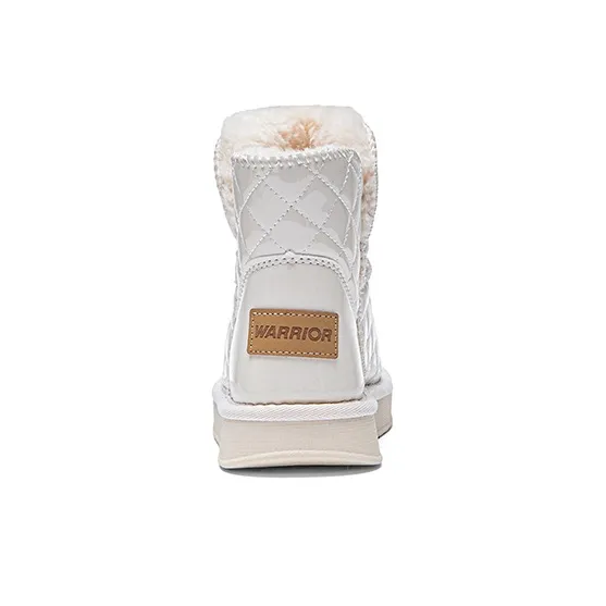 Warrior Fleece Lined Cotton Blend Warm Short Snow Boots Women's Ecru-3