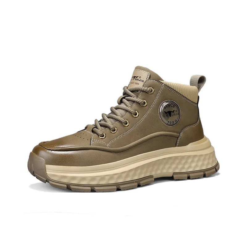 G.N.SHIJIA Short Martin Boot 5CM Men's-8