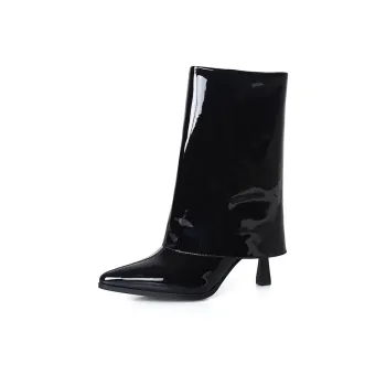 Yeezyy Reezy Bootcut Pants Ankle Boots 7 Cm Women's Black