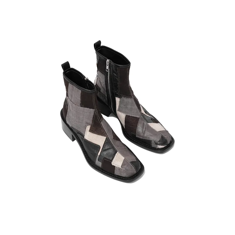 SYMBOLS OF LIGHT Ankle Boots Men's Gray-5