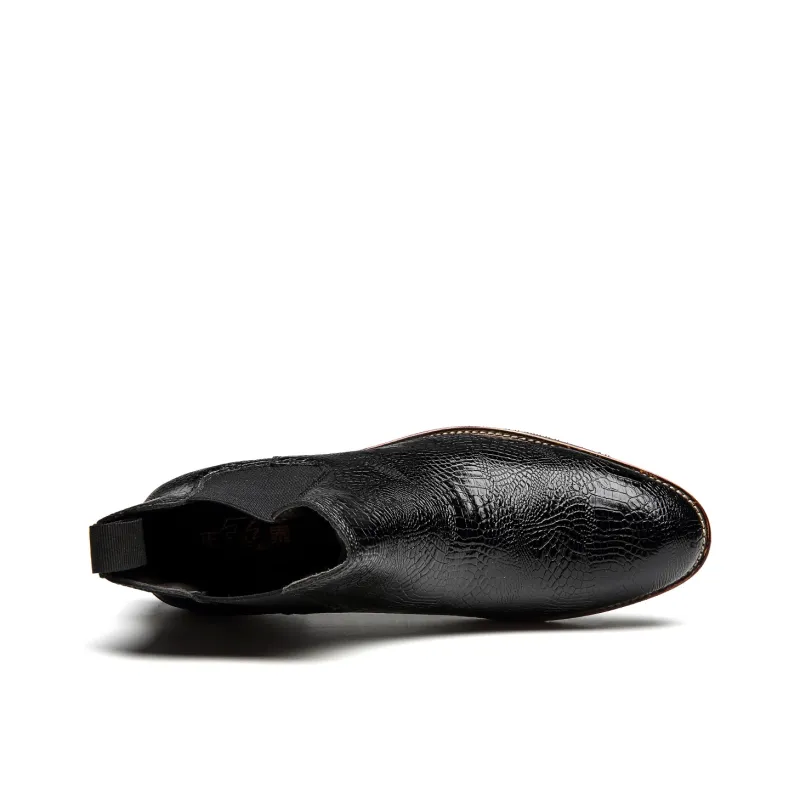 CHINT Short Chelsea Boots Men's Black-2