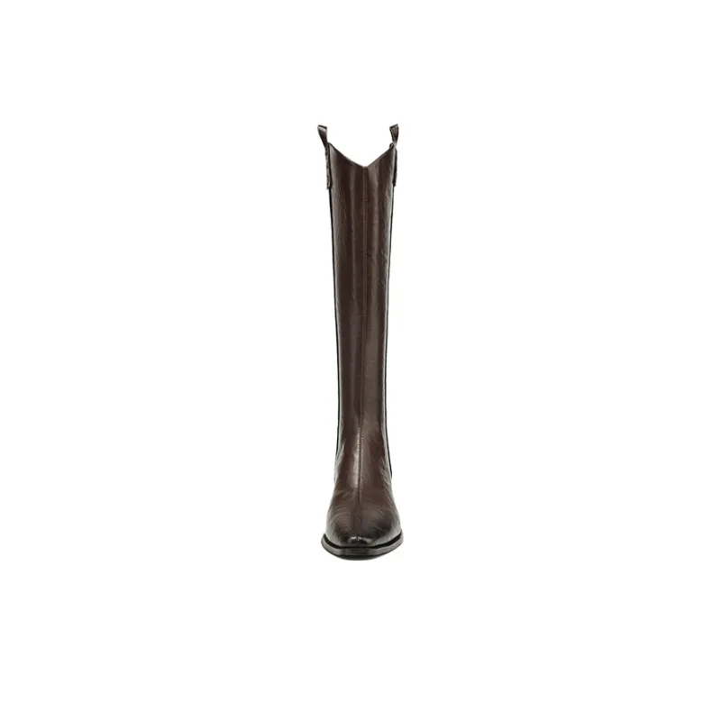 HLA Knee high Boots Women's Black/Brown-17