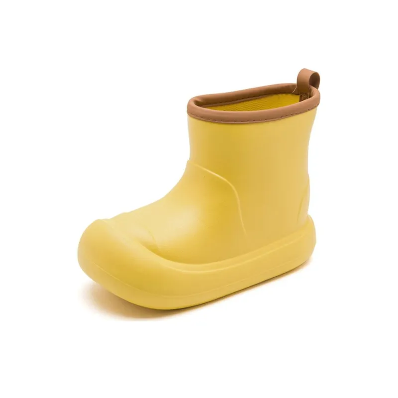 AGSDON Rain Boots Women's Gold/Light Yellow-7