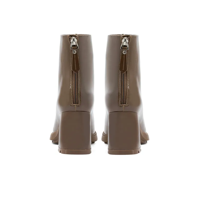 COMELY Ankle Boots Women's Black/Coffee-4
