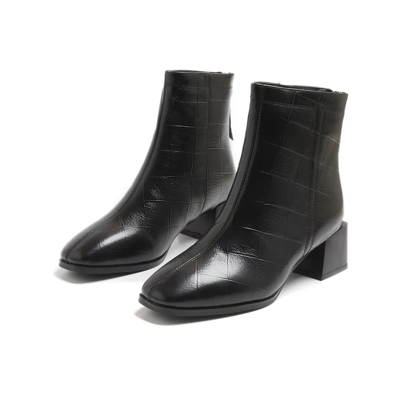 PIERCE GENTRY Ankle Boots Women's Black/Beige-2
