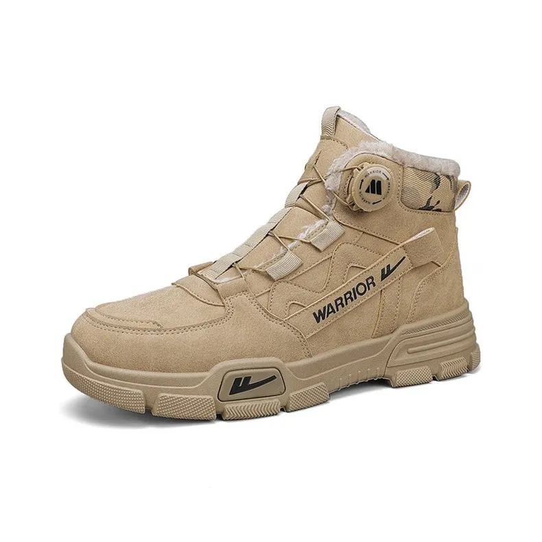 Warrior Warm Cushioning Crew Snow Boots Men's Khaki-2