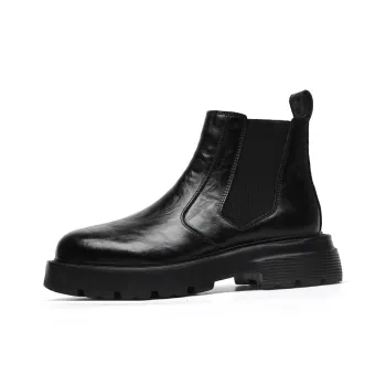 LUOGOKS Chelsea Boots Men's Black