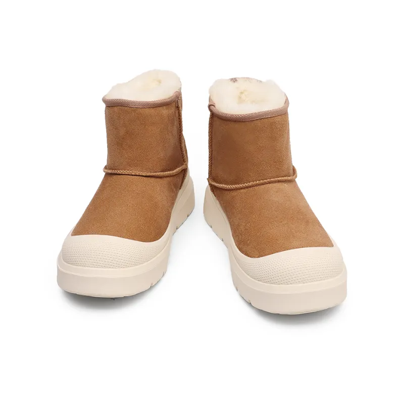 Angelmi Snow Boots Unisex Beige Brown-3