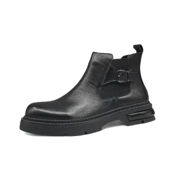 Devanro Short Chelsea Boots 3cm Men's Black