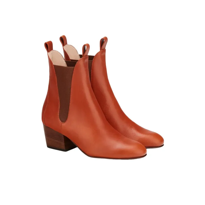 AGL Short Chelsea Boots 13cm Women's Red-3