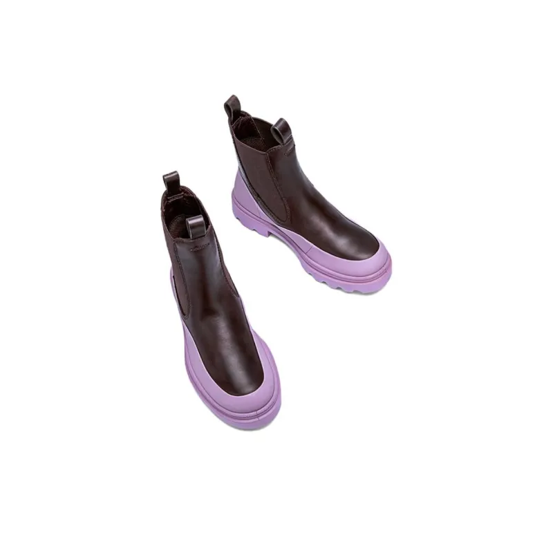 Ecco Short Chelsea Boots 4cm Women's Purple-3