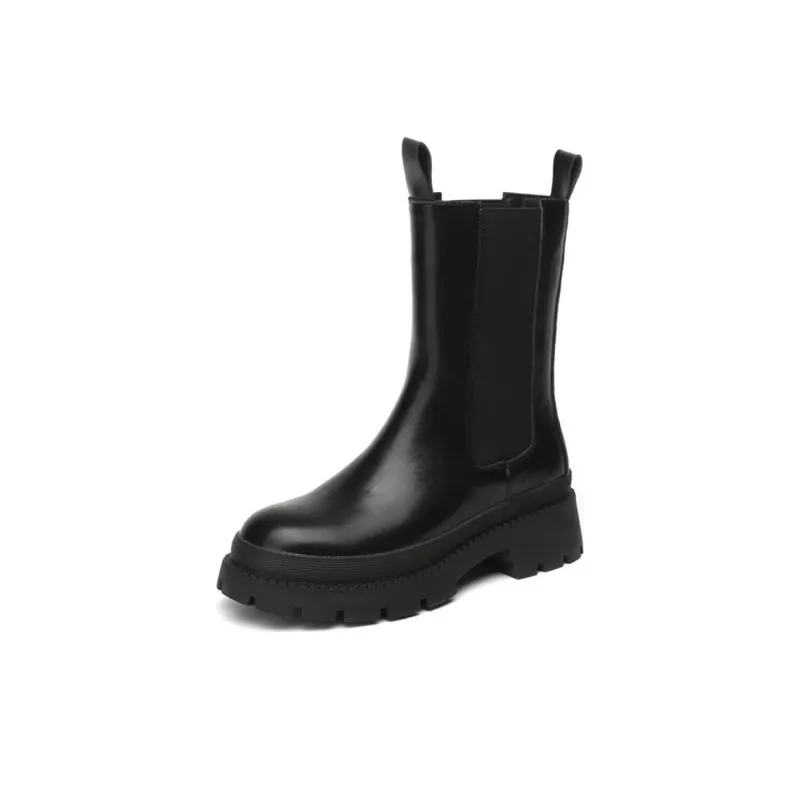 KEKAFU Short Chelsea Boots 5.7cm Women's Black-1
