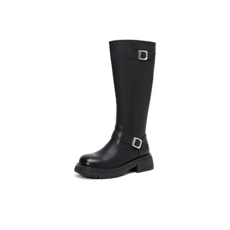 DAPHNE Knee high Boots Women's Black/Brown-1