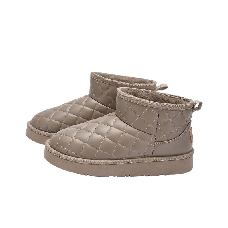 Warrior Warm Height Increasing Coverage Short Snow Boots Women's Brown-2