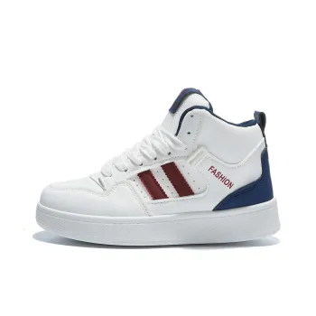 Medd Small White Shoes Warm Height Increasing High Top Skateboard Shoes Unisex