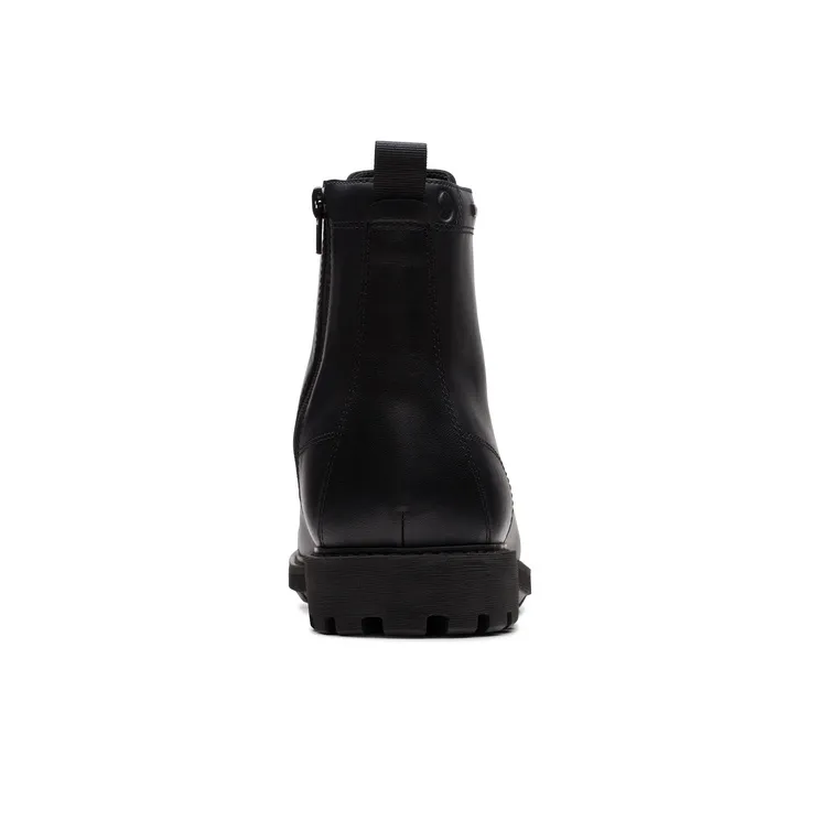 Clarks Short Mid Calf Martin Boot Men's Black-3