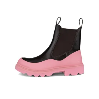 Ecco Short Chelsea Boots Women's Black Pink