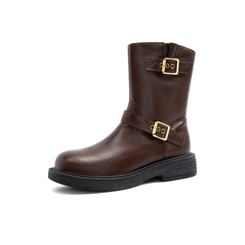 OMS Ankle Boots Women's Black/Brown-4