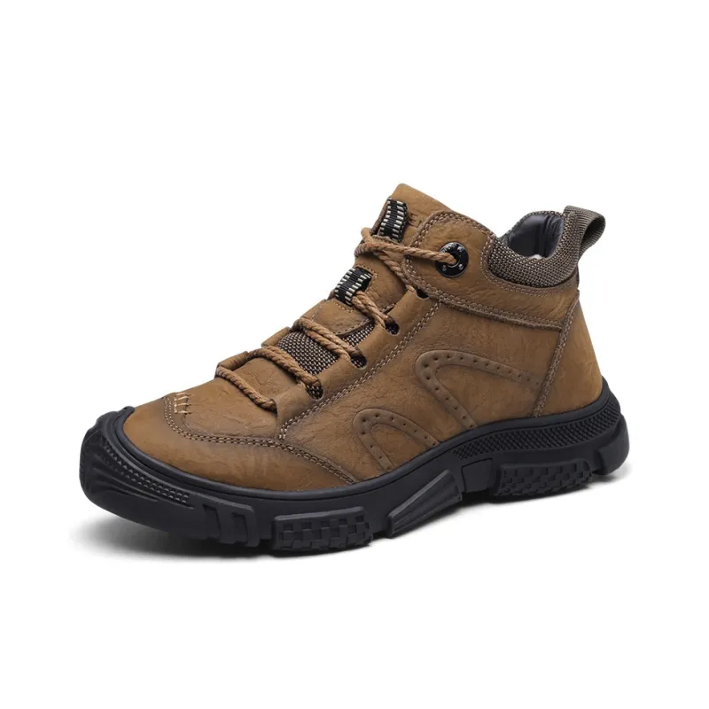 Strongman 3515 Men's Shoes Winter Warm Full Wool Outdoor Hiking Shoes Slip-Resistant Insulated Shoe-6
