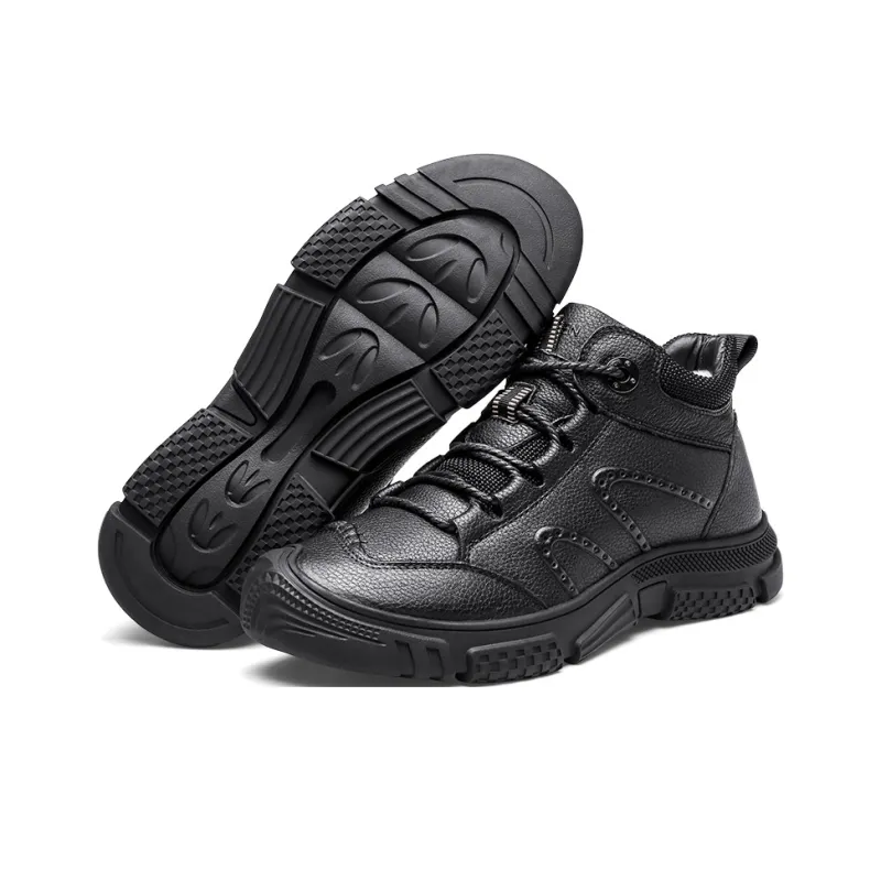 Strongman 3515 Men's Shoes Winter Warm Full Wool Outdoor Hiking Shoes Slip-Resistant Insulated Shoe-4