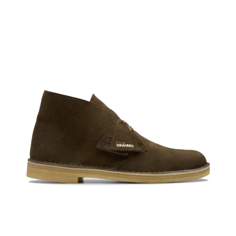 Clarks Originals Desert Boot Dark Khaki Suede-1