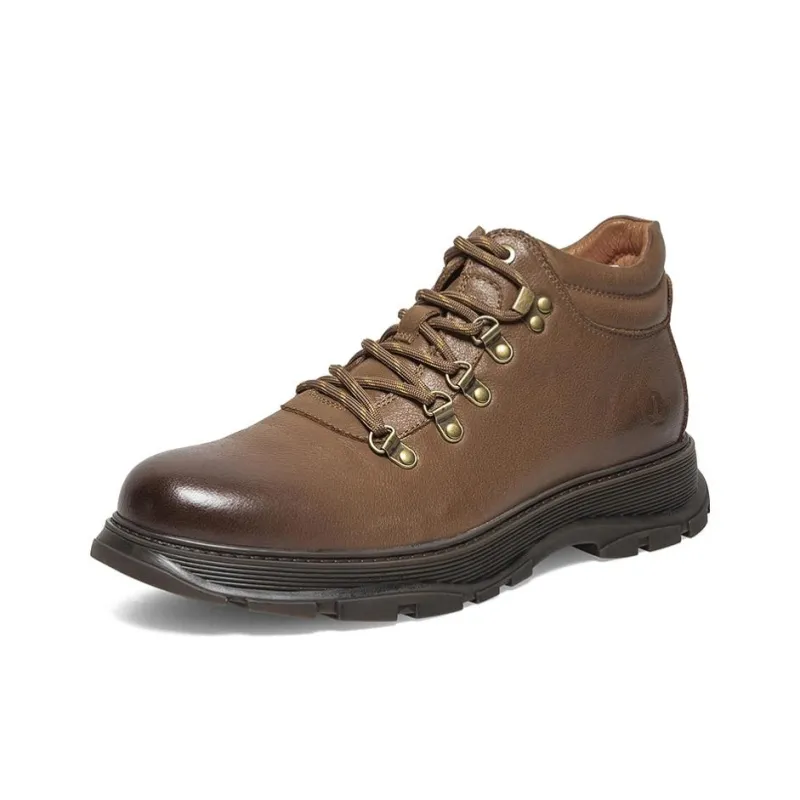 Hush Puppies Ankle Boots Men Black/Camel-6