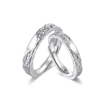 LUCA Sterling Silver Rings Unisex Silver White Gift For Festivals Box With Good Luck