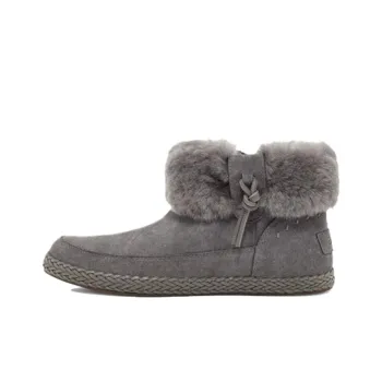 UGG Elowen Fleece Lined Snow Boots Gray Women's