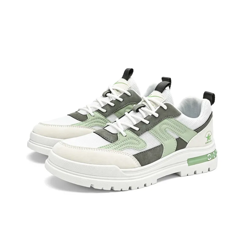 Binary Ankle Boots Low Top Men's White Green-2