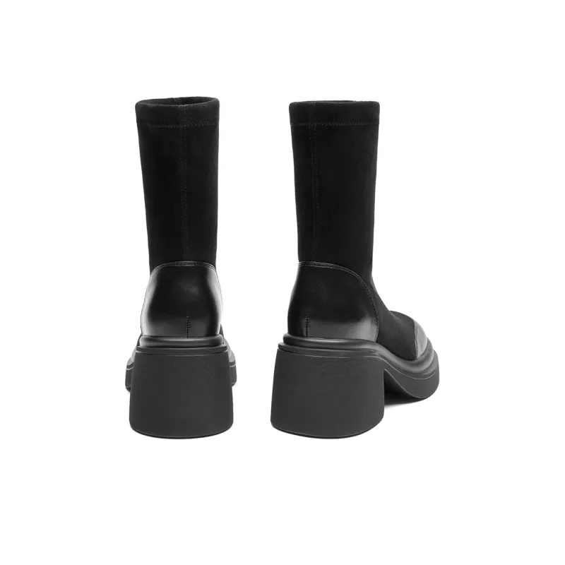 RED DRAGONFLY Stretch Boots 7.9CM Women's-4