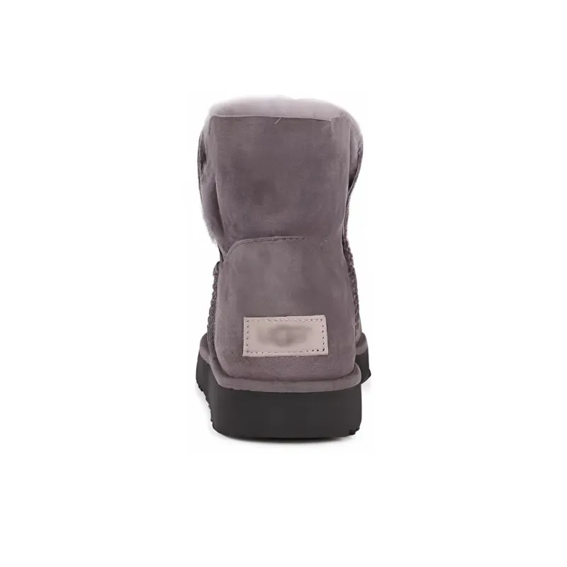 UGG Classic Cuff Mini 'Stormy Grey' Women's-3