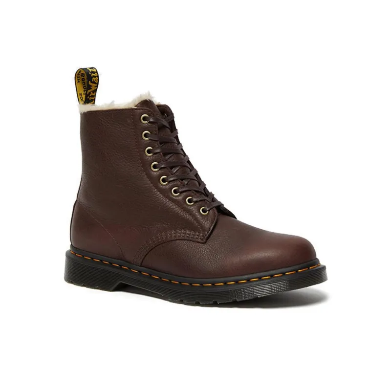 Dr.Martens 1460 Pascal Faux Fur Lined Boots Brown-2