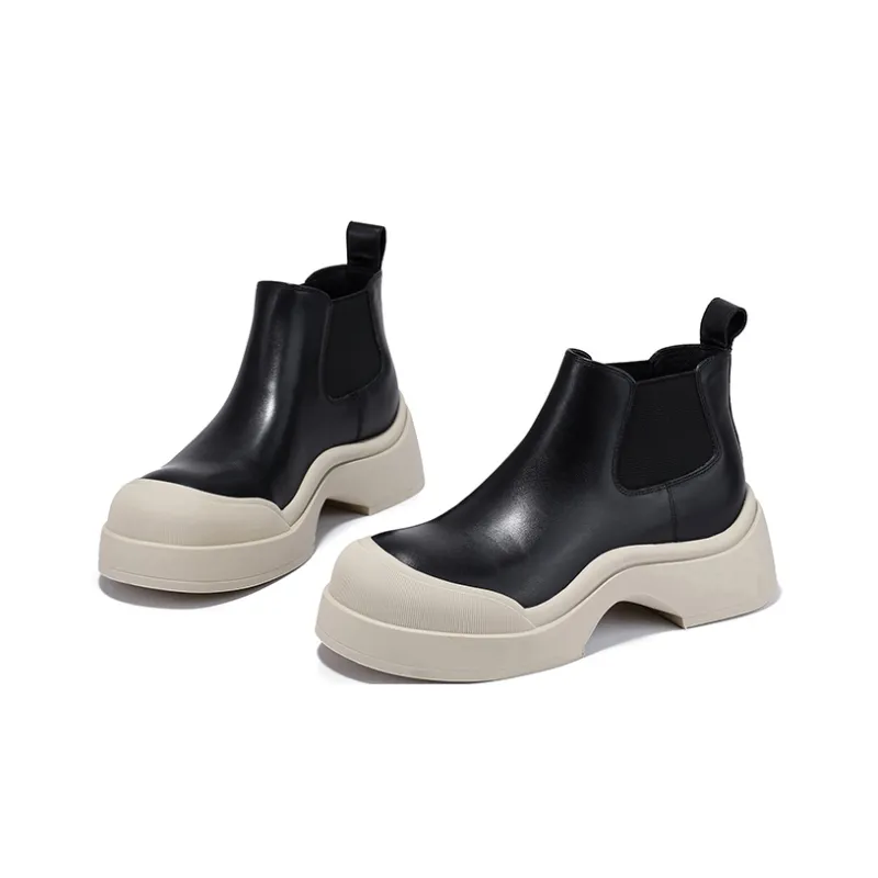 SELAIYA Short Chelsea Boots 4.5cm Women's Black-2