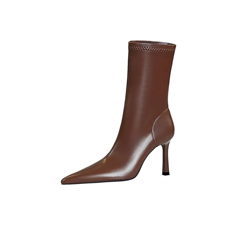 BIGTREE Ankle Boots Women's Black/Brown-0