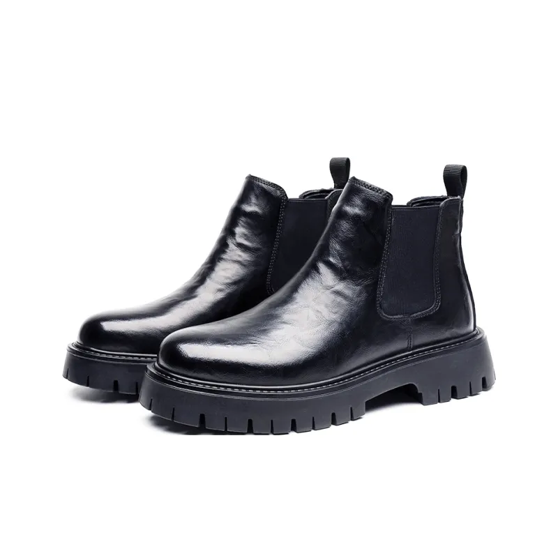 Poitulas Crew Chelsea Boots Men's Black-1