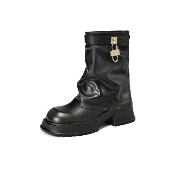 Yeezyy Reezy Bootcut Pants Ankle Boots 6cm Women's