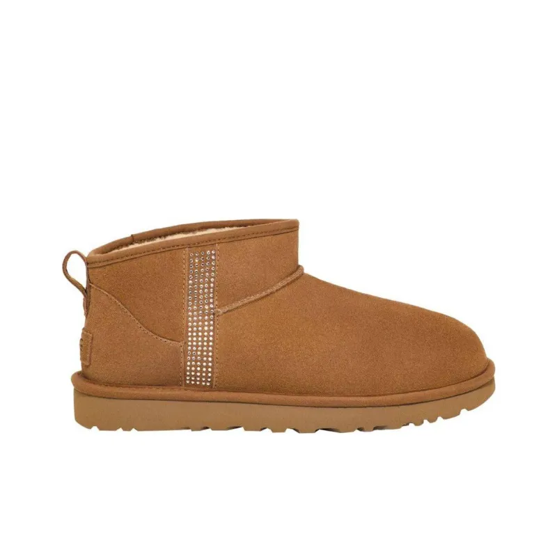 UGG Classic Ultra Mini Bling 'Chestnut' Women's-1