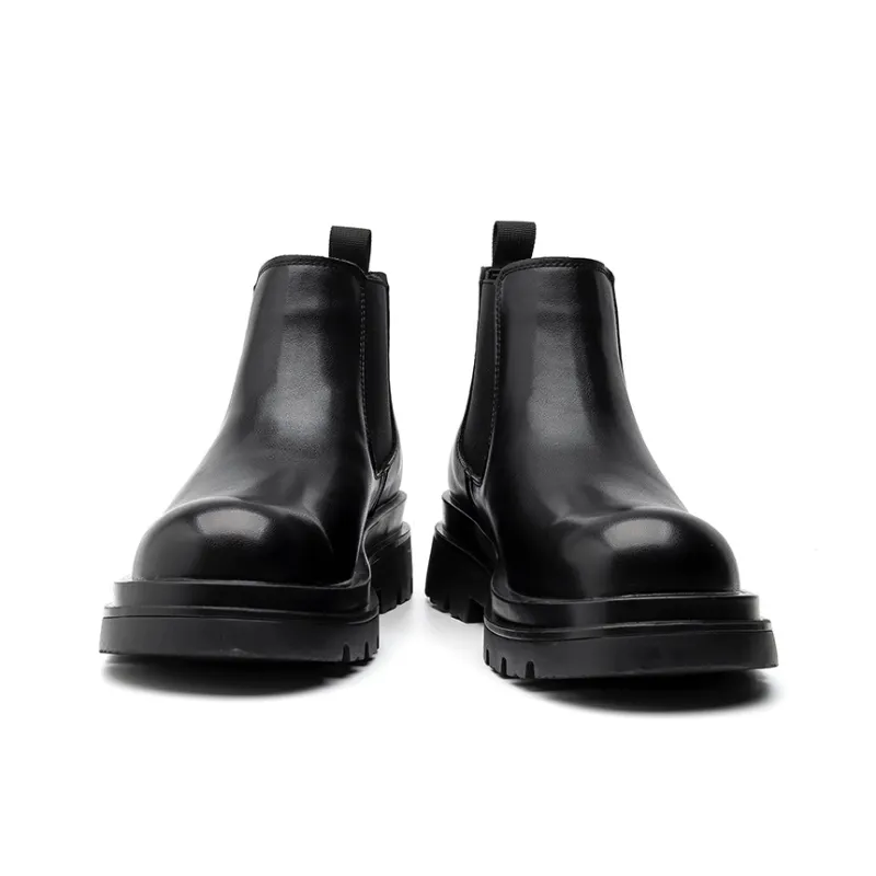ZUWUDONG Short Chelsea Boots Men's Black-4