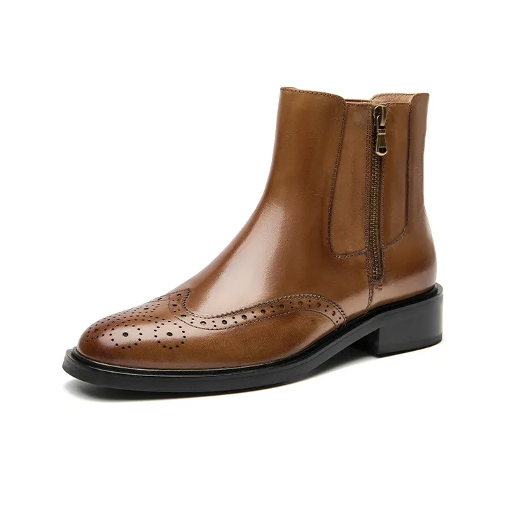 Beau Today Soft-Soled Buffalo Leather Chelsea Boots 3.6cm Women's-9
