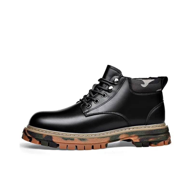 YEDANI Ankle Boots Men Black, Yellow-0