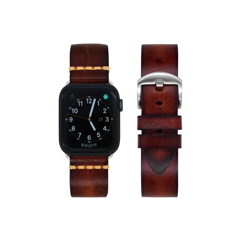 MSSM Watch Band Apple Compatibility Genuine Leather Material-3
